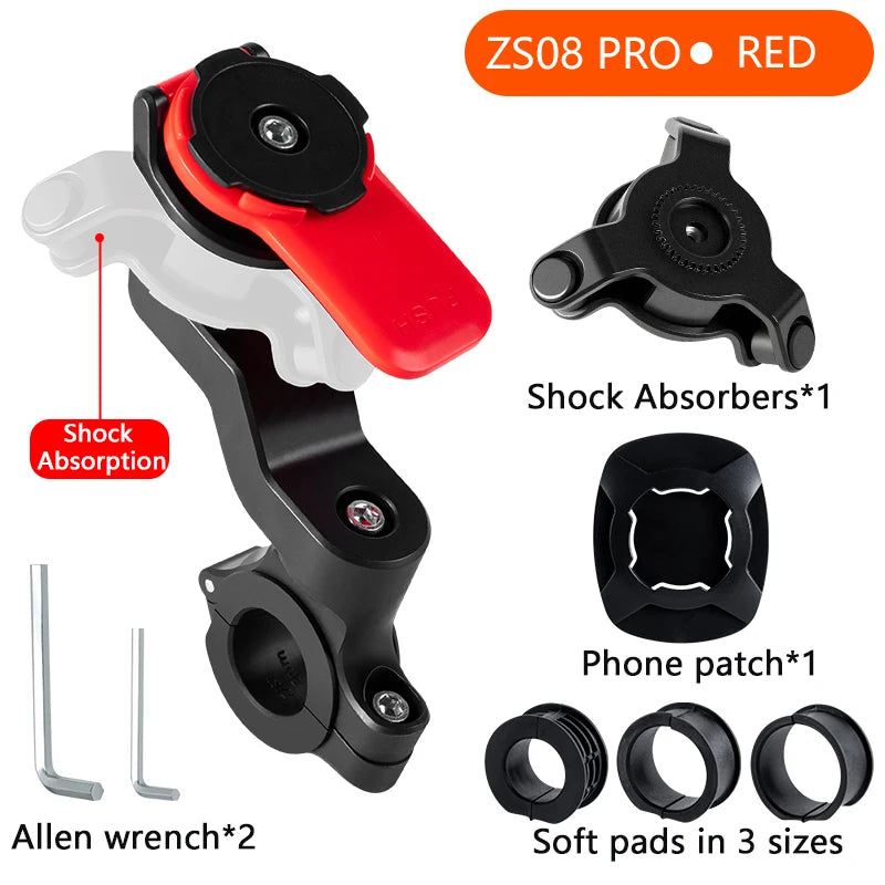 Universal 360° Rotatable and Detachable Phone Mount, Bicycle Mount, Motorcycle Handlebar Mount, Riding Accessories
