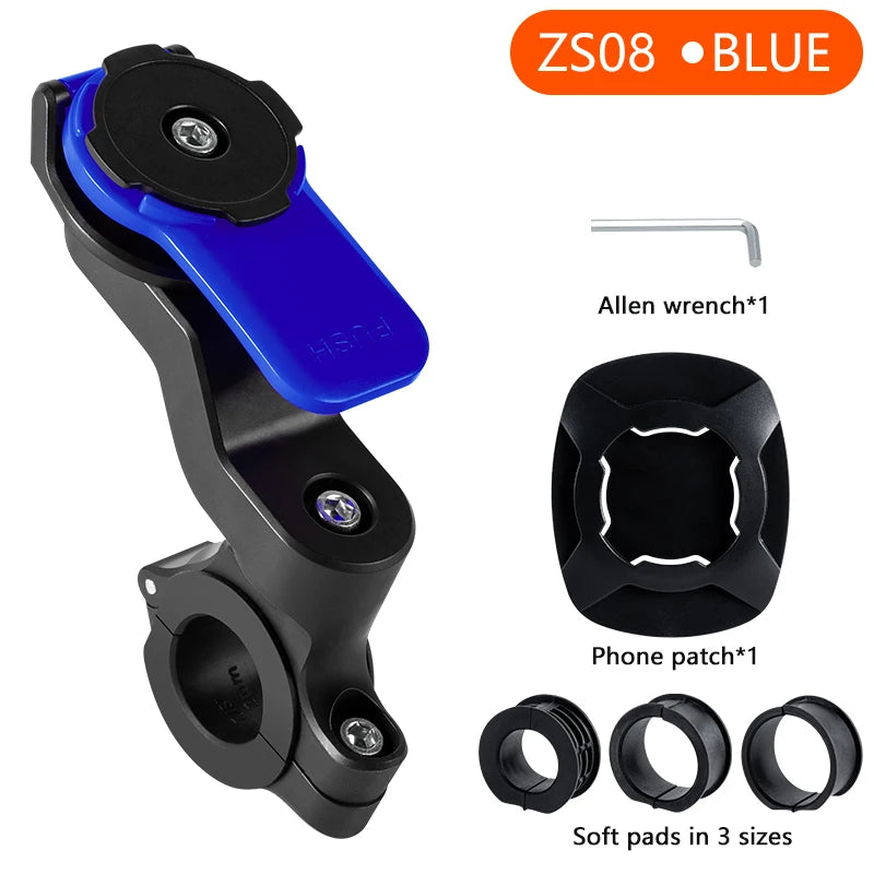 Universal 360° Rotatable and Detachable Phone Mount, Bicycle Mount, Motorcycle Handlebar Mount, Riding Accessories