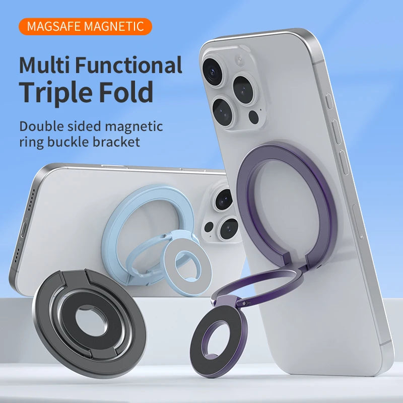 Double Sided Magnetic Phone Holder for Magsafe Cellphones Stand Ring Grip Support Phone Accessories