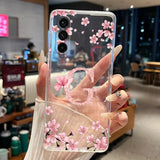 Phone Case For Samsung Galaxy A27 A37 A57 5G Case Pretty Flower Letters Casing Transparent Soft Slim Silicone Back Cover Bumper