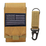 Double Molle Laser Cell Phone Pouch Tactical Belt EDC Pouch Holder Waist Accessories Bag Outdoor Camping Mobile Phone Pack Bag