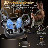 Wireless Earbuds 5.4 Bluetooth Headphones Sports Ear Buds with Earhooks 75H Playtime Wireless Headphones for Workout Waterproof