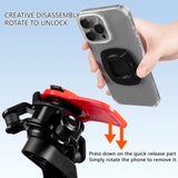 Universal 360° Rotatable and Detachable Phone Mount, Bicycle Mount, Motorcycle Handlebar Mount, Riding Accessories