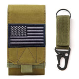 Double Molle Laser Cell Phone Pouch Tactical Belt EDC Pouch Holder Waist Accessories Bag Outdoor Camping Mobile Phone Pack Bag