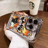 Casing For OPPO Reno 15 14 13 12 Pro 5G 6 7 8 10 Pro 14F 13F 12F 11F 7Z 8Z 8T Lovely Couple Cartoon Black Cat Plating Phone Case