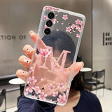 Phone Case For Samsung Galaxy A27 A37 A57 5G Case Pretty Flower Letters Casing Transparent Soft Slim Silicone Back Cover Bumper