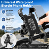 Bicycle Phone Holder Motorcycle Mount 360 Rotation Universal Handlebar Auto Lock Shockproof Cycling Accessories GPS Navigation