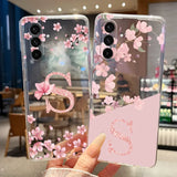 Phone Case For Samsung Galaxy A27 A37 A57 5G Case Pretty Flower Letters Casing Transparent Soft Slim Silicone Back Cover Bumper