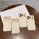 luxury Multi functional Leather Card Holder Wallet Case For iPhone 11 12 13 14 15 16 17 18 Pro Max 8 Plus Lens Protection Cover
