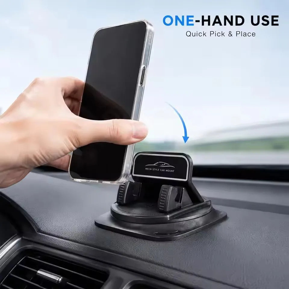 360° Degree Car Mobile Phone Mount Anti Slip Silicone Dashboard Phone Holder Free Rotation Universal Head-Up Navigation Holder