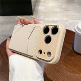 luxury Multi functional Leather Card Holder Wallet Case For iPhone 11 12 13 14 15 16 17 18 Pro Max 8 Plus Lens Protection Cover