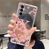 Phone Case For Samsung Galaxy A27 A37 A57 5G Case Pretty Flower Letters Casing Transparent Soft Slim Silicone Back Cover Bumper