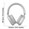 GENAI Headband-style IPX3 Waterproof Wireless Gaming Headphones Active Noise Cancellation (ANC) for V5.3 Type-C Charging