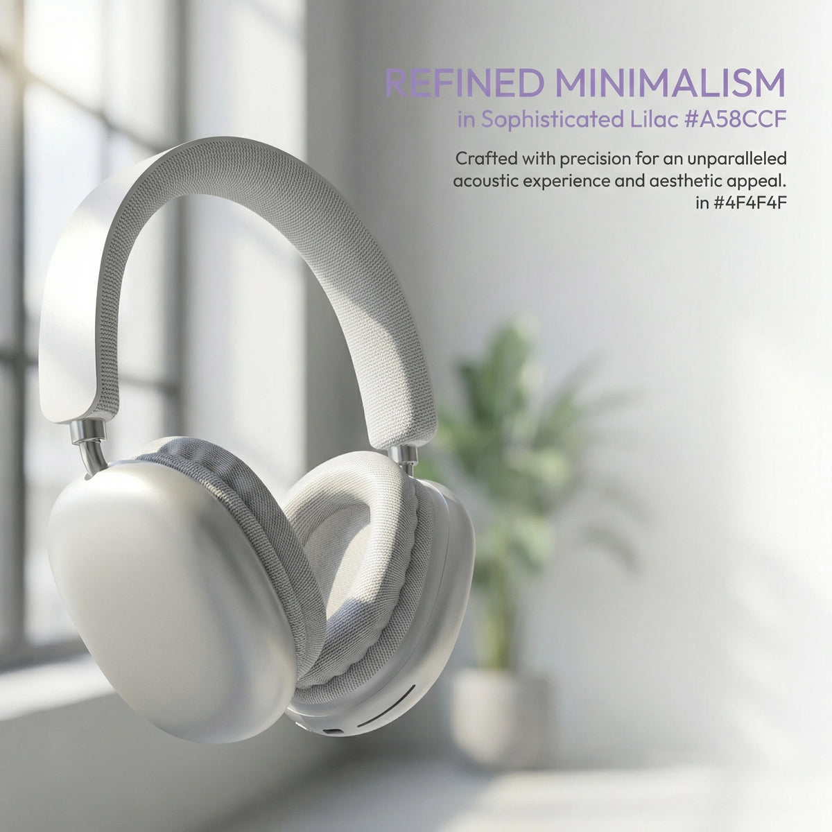 GENAI Headband-style IPX3 Waterproof Wireless Gaming Headphones Active Noise Cancellation (ANC) for V5.3 Type-C Charging