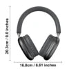 GENAI Headband-style IPX3 Waterproof Wireless Gaming Headphones Active Noise Cancellation (ANC) for V5.3 Type-C Charging