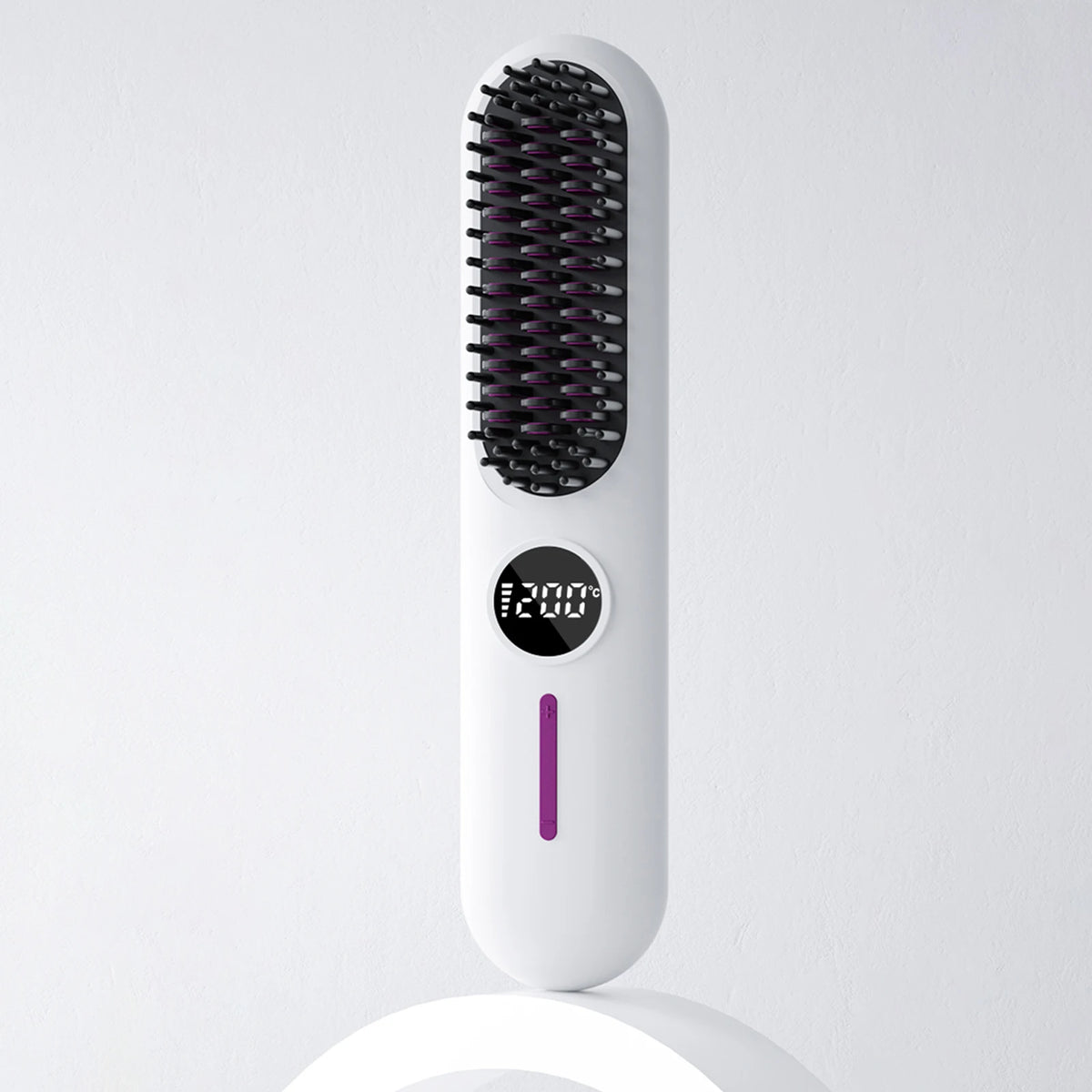 S01 Rechargeable Waterproof Mini Portable Electric Hair Straightening Brush Comb Flat Iron Stainless Steel Teeth Hair Styling