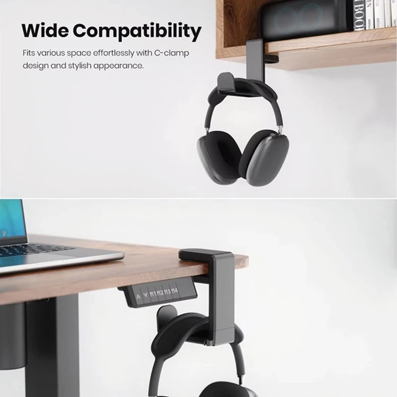 No Punch Table Clip Hook Headphone Holder 360 Degree Rotating Headphone Holder Miscellaneous Storage Hanging Hot Selling