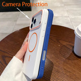 Luxury For Magsafe Silicone Phone Case For iPhone 11 12 13 14 15 16 17 18 Pro Max Magnetic Wireless Charging Back Case Cover
