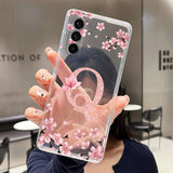 Phone Case For Samsung Galaxy A27 A37 A57 5G Case Pretty Flower Letters Casing Transparent Soft Slim Silicone Back Cover Bumper