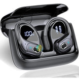 Wireless Earbuds 5.4 Bluetooth Headphones Sports Ear Buds with Earhooks 75H Playtime Wireless Headphones for Workout Waterproof