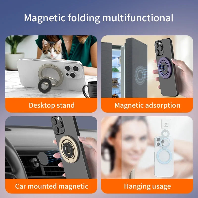 Double Sided Magnetic Phone Holder for Magsafe Cellphones Stand Ring Grip Support Phone Accessories