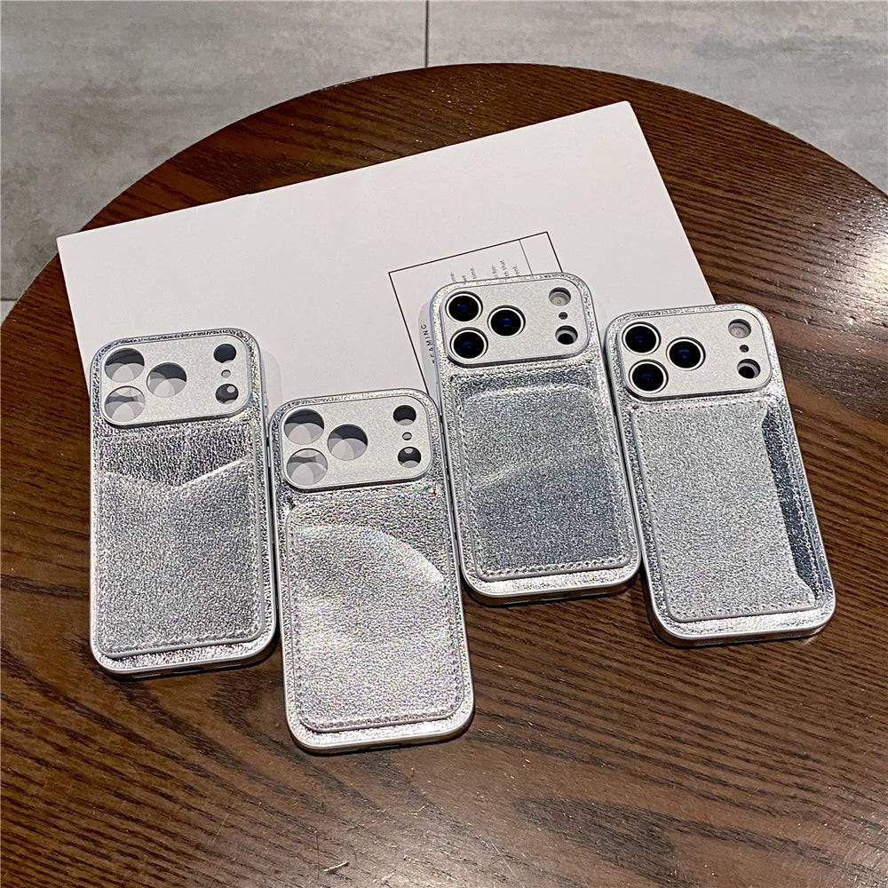 luxury Multi functional Leather Card Holder Wallet Case For iPhone 11 12 13 14 15 16 17 18 Pro Max 8 Plus Lens Protection Cover