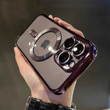 Luxury Magnetic Plating Clear Case For Magsafe Wireless Charging iPhone 11 12 13 14 15 16 17 Pro Max Air Plus Shockproof Cover